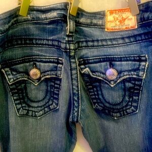True Religion Y2K Joey Big T Flare Jeans Low Rise Likely Vintage!